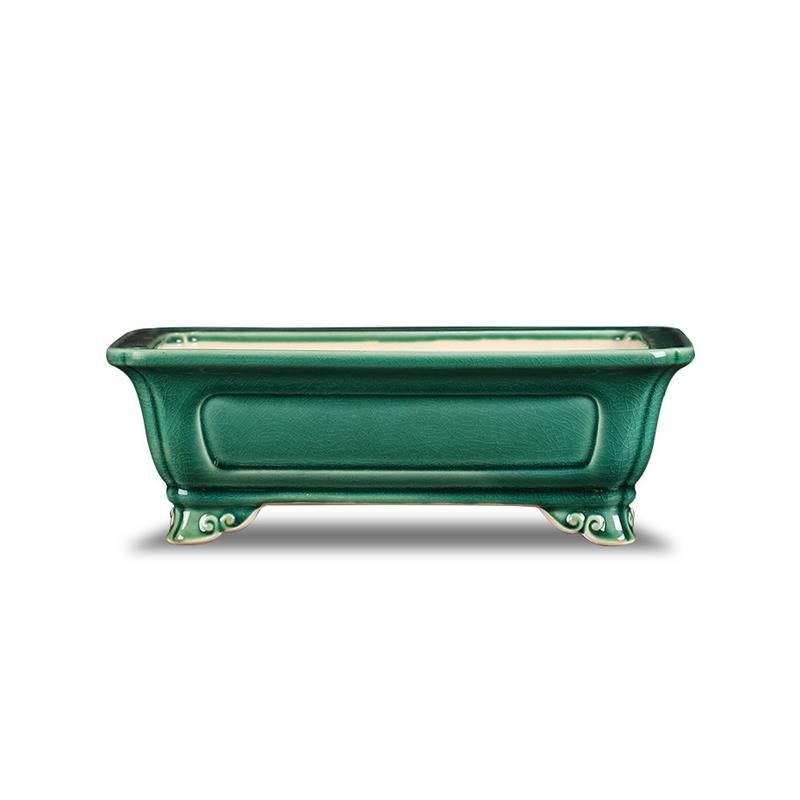 紫砂长方形盆景花盆马槽特大号口径北欧简约陶瓷精品花盆YZ19