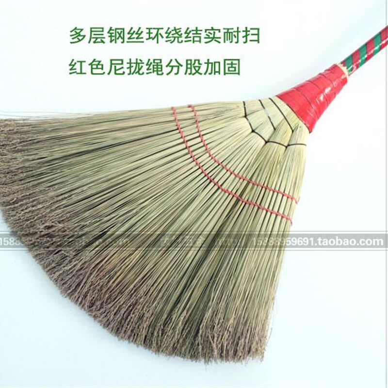 包邮草扫把扫帚地板除尘庭院扫地D大号笤帚加厚纯天然龙须草扫把