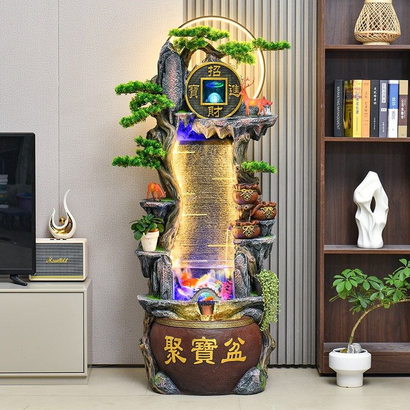 水幕墙屏风鱼缸水景聚宝盆装饰假山流水摆件乔迁开业礼物,家居饰品,流水摆件,淘宝优惠券,粉丝福利购,淘宝优惠卷