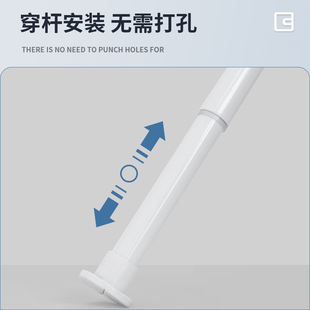 挡风隔热防冷气空调门帘家用卧室厨房防油烟免打孔客厅隔断遮挡布