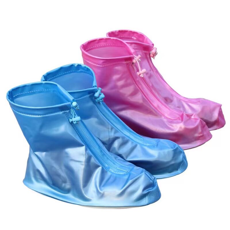 防水鞋套耐磨加厚防m滑 成人雨天pvc透明鞋套 男女高筒防雨鞋套