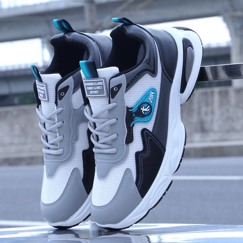 男鞋春夏季透气网面休闲鞋2025新款老爹鞋子防臭跑步鞋运动鞋百搭