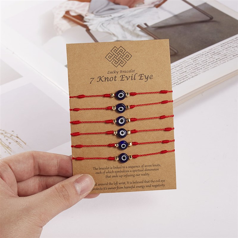 速发6pcs/set 7 Knots Lucky Friendship Bracelets for Woman Me