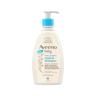 美国aveeno baby婴儿u童宝宝燕麦洗发水沐浴露二合一新生儿236ml