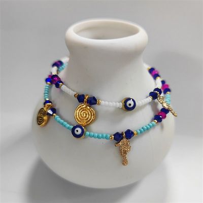 推荐Turkish Blue Evil Eye Bracelets For Women Friends Handma