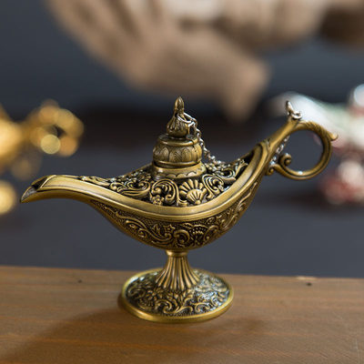 推荐1PC Aladdin Lamp Traditional Hollow Out Fairy Tale Magic