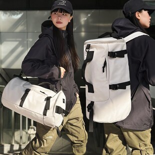 多功能双肩包男大容量斜挎包健身背包女出差户外旅游大学生两用包