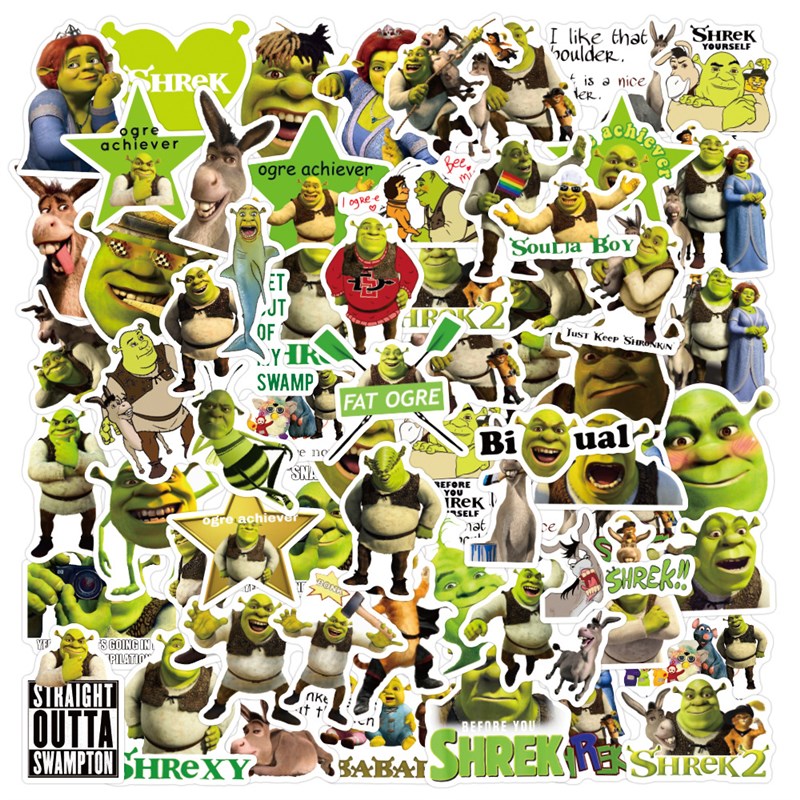 速发10/ 30/ 50pcs Cartoon Monster Shrek Graffiti Sticker D