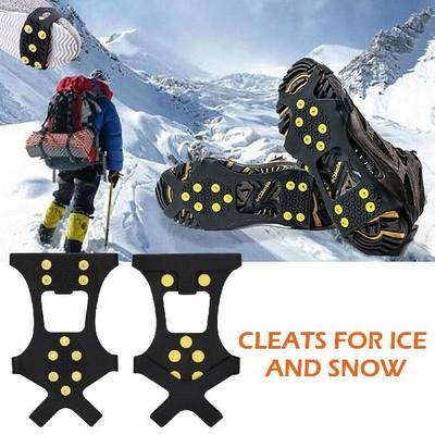 厂家1pair 10 Studs oAnti-skid Ice Gripper Climbing Shoes Cra