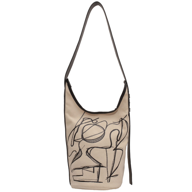 小众设计帆布包包女2023秋冬流行新款潮百搭斜挎包时尚单肩水桶包,箱包皮具/热销女包/男包,通用款女包,淘宝优惠券,粉丝福利购,淘宝优惠卷