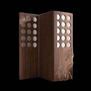 复古屏风隔断客厅折叠移动简约现代玄关遮挡中古艺术定制餐厅 法式