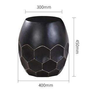 厂销新中式角几边几沙发边角几小茶几客厅转O角中式金色铜鼓凳创