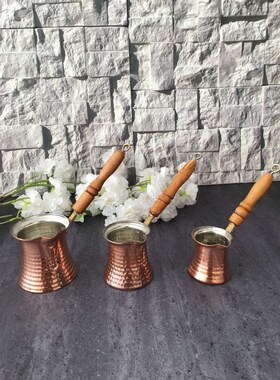 Traditional copper Turkish coffee pot coffee machine with 3
