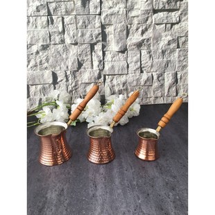 Traditional copper Turkish coffee pot coffee machine with 3