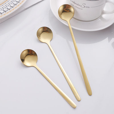 极速Stainless steel spoon long handle coffee stirring spoon
