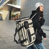 大容量旅行包双肩背包可套拉杆箱男轻便女外出收纳包健身包行李袋