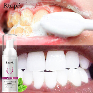 Teeth RtopR Cleansing Whitening 推荐 Stains Removes Mousse