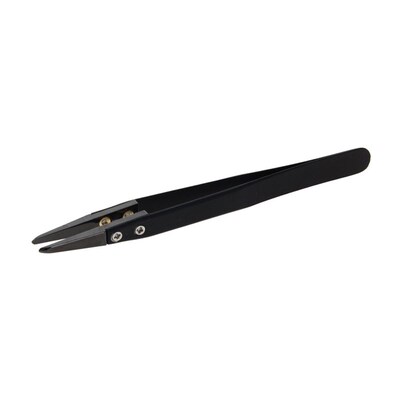 1~4pcs 13x1cm Straight Round Ceramic Tweezers Precison 430 S