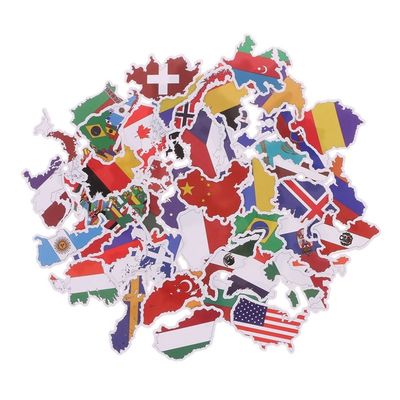 50X National Flags Stickers Toys Countries Map Sticker DIY