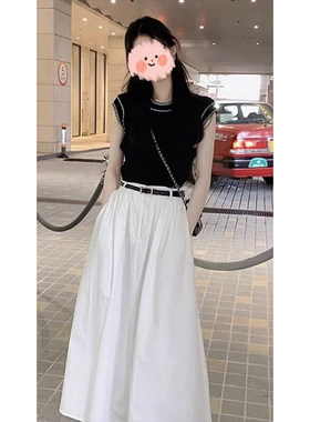 小个子穿搭一整套干练气质女装时髦时尚洋派小香风半身裙子套装夏