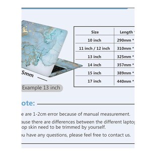 DIY two-sided marble universal laptop sticker laptop skin fo