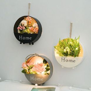 Iron Basket Hanging Plant Flower Garden 极速Wall Vase Wall