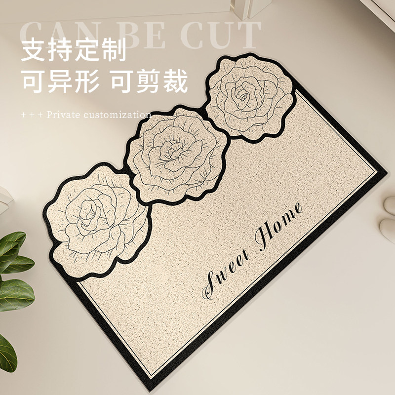 入户地垫室内蹭土丝圈门垫可裁剪花朵家用进门门口防滑耐脏脚踏垫,居家布艺,入户地垫,淘宝优惠券,粉丝福利购,淘宝优惠卷