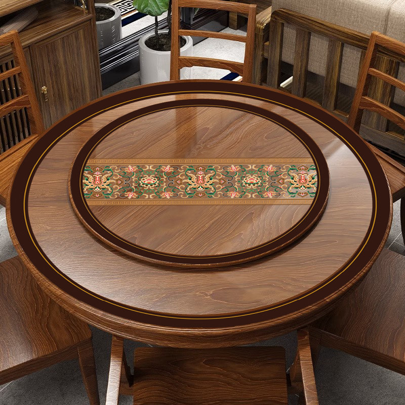 中式软玻璃圆桌桌布防水防油v免洗圆形餐桌垫茶几布垫透明PVC桌垫,居家布艺,桌布,淘宝优惠券,粉丝福利购,淘宝优惠卷