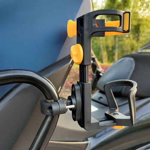 摩饰摩托新款塑料杯架保险杠稳固饮料随意挂通用自行车水壶架摩旅