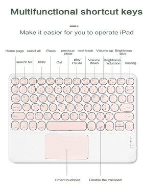 GOOJODOQ Wireless Bluetooth Keyboard with Touchpad for iPad