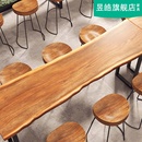 北欧实木吧台桌j椅组合高脚桌子简约现代酒吧桌椅阳台靠墙长条桌