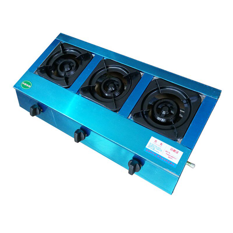 新不锈钢面板3头蜂窝煲仔炉商用多头瓦斯炉饭店砂锅灶 多头多眼煤