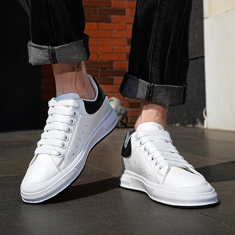 新款增高男板鞋秋冬季休闲系带大尺码45码46小白鞋内增高8cm6cm男,流行男鞋,休闲板鞋,淘宝优惠券,粉丝福利购,淘宝优惠卷