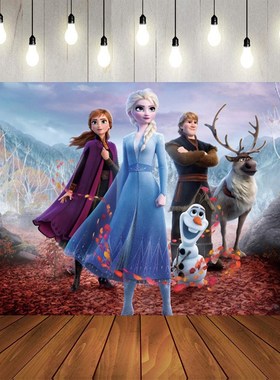 New 120*80cm Disney Frozen Cartoon Background Birthday Part