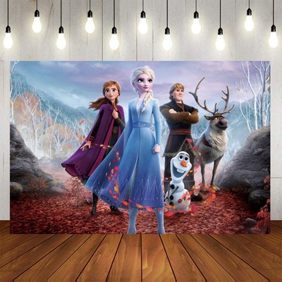 New 120*80cm Disney Frozen Cartoon Background Birthday Part
