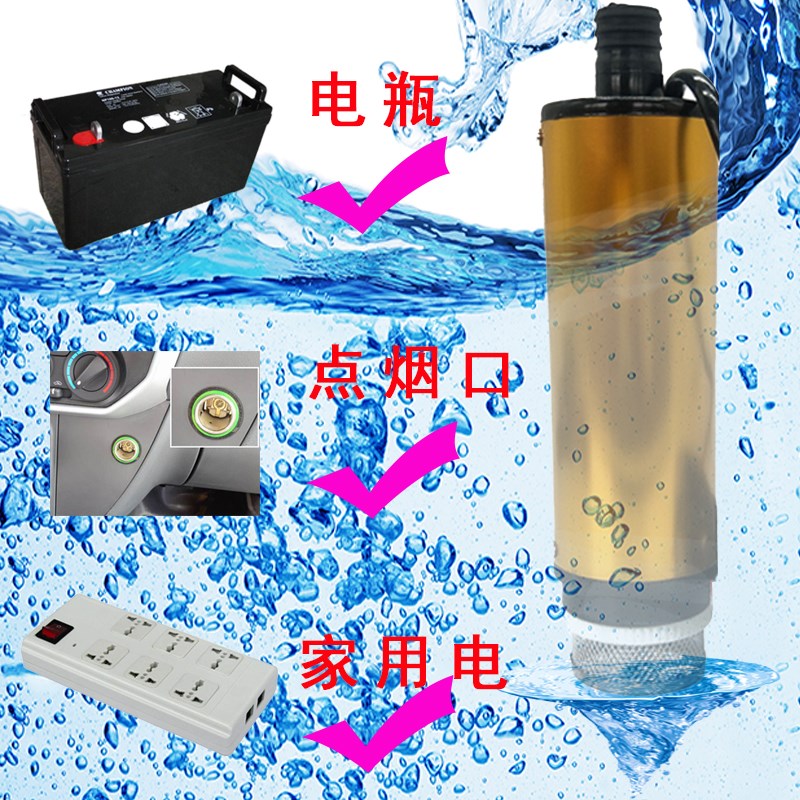 抽油泵柴油12V伏24V220V车载电动水I泵直流加油机器油桶自吸小朗