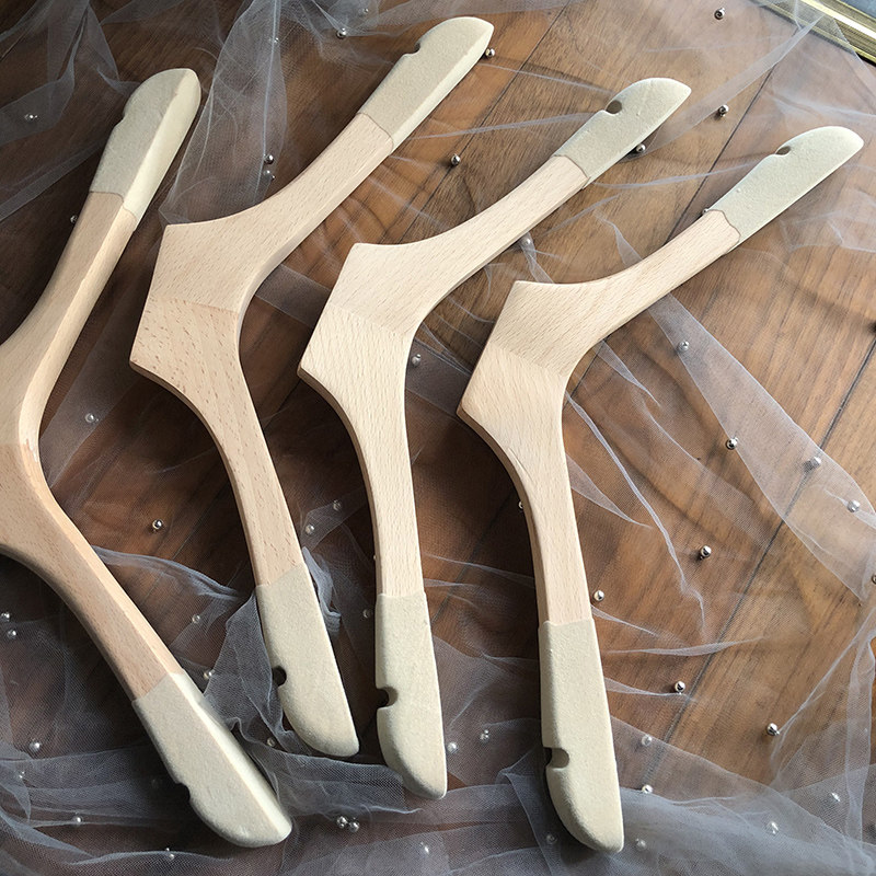 榉木环保无漆棉绳实木木头衣架挂家用男女服装店植绒防滑衣帽间柜,收纳整理,木质衣架,淘宝优惠券,粉丝福利购,淘宝优惠卷