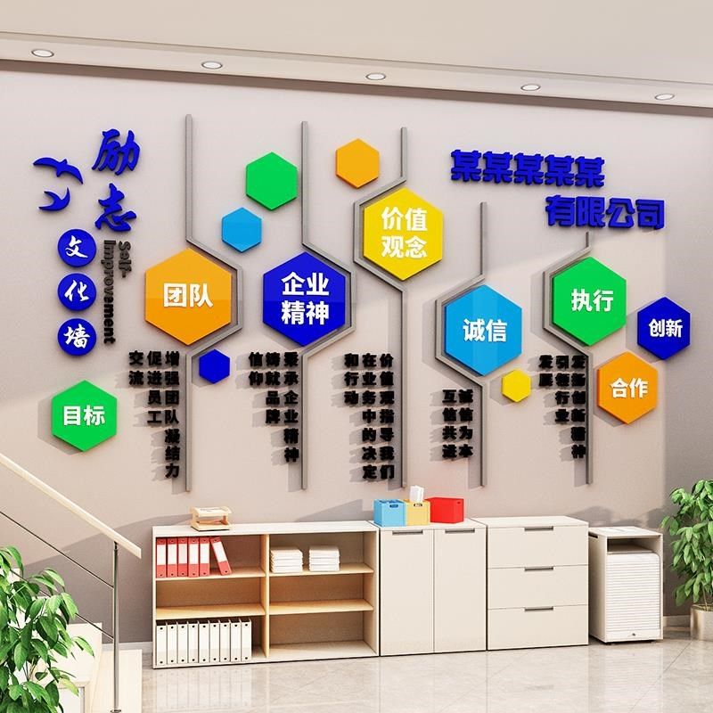 办公室励志标语墙贴画会议室企业公司文化墙面氛围布置装饰高级感,家居饰品,文化墙贴,淘宝优惠券,粉丝福利购,淘宝优惠卷