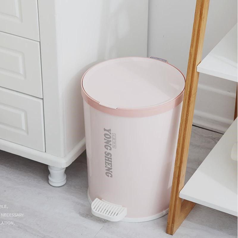婴儿防臭尿布垃圾桶厨房家用双层带盖脚踏厨余垃圾桶可爱少女卧室
