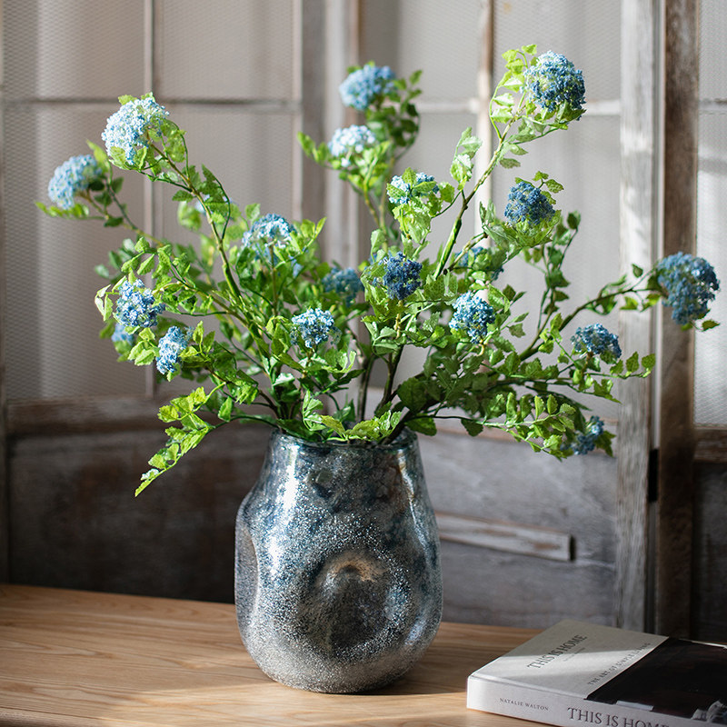 速发掬涵c喷泉荚蒾仿真花装饰摆件瓶插花艺套装绣球香雪球清新北