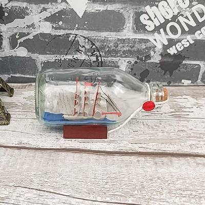 厂家Floating Bottle Sailboat Model ShHip in Bottle Warm Yell