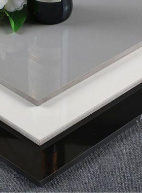 玻化砖600X600亮光白黑色瓷砖地砖800抛光砖板10箱起发玻化砖超|