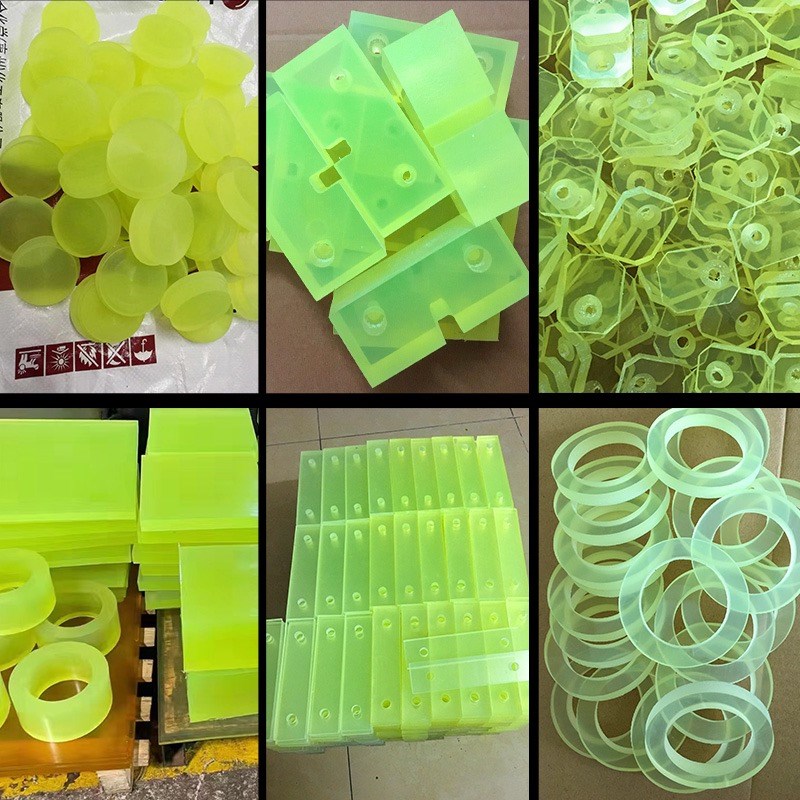 聚氨酯板c加工优力胶板定制垫圈PU板棒减震垫片牛筋防撞块任意定