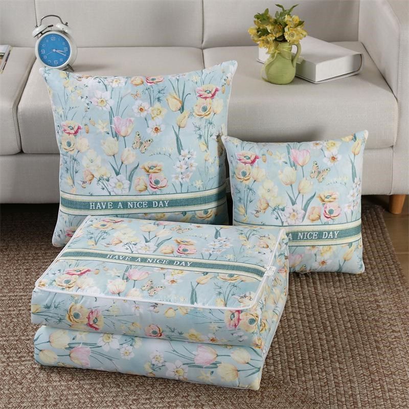 抱枕被子两用冬天加厚午睡枕多功能枕头被折叠毯汽车靠枕垫空调被