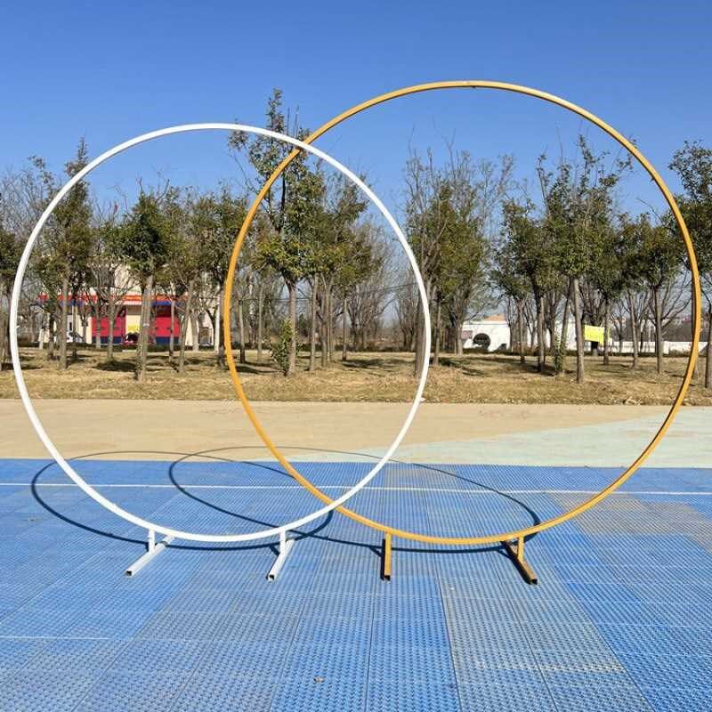 [折扣价】婚庆拱门铁艺婚庆道具装饰架子舞台圆圈婚礼花门2022新