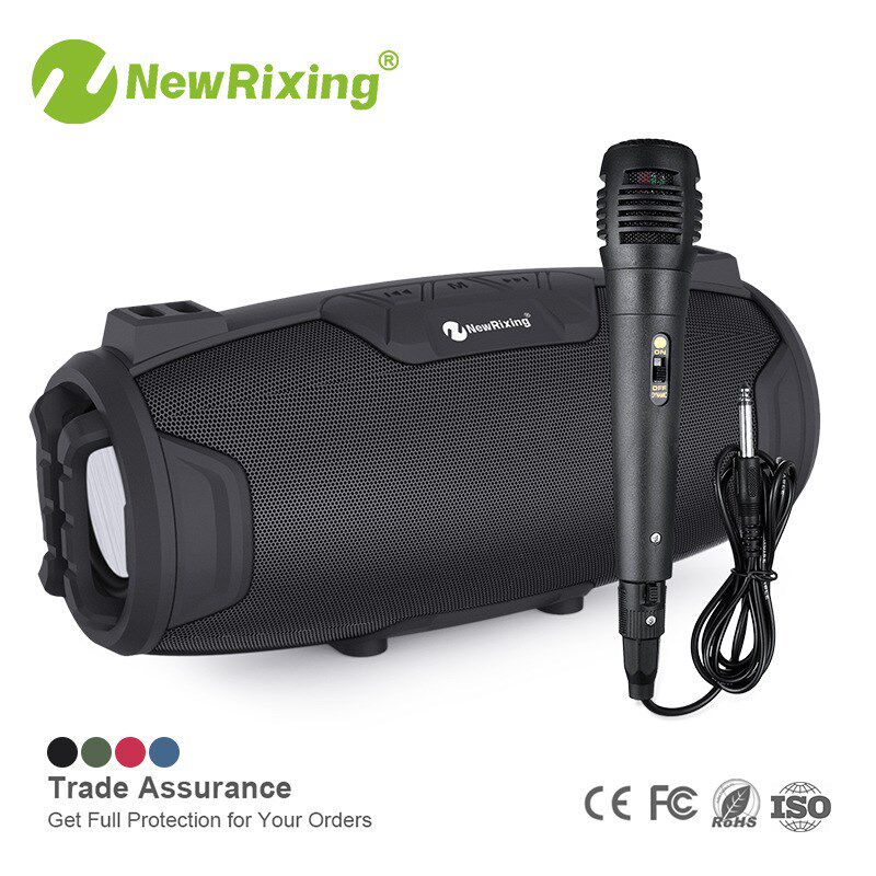 蓝牙音箱炮筒低音炮带话筒K歌大功L率插卡USB户外广场