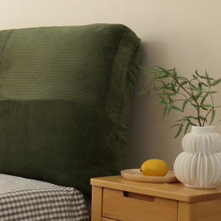 榻榻米床头靠垫软包靠背万能自粘一米八防撞高级布艺套罩加厚靠枕