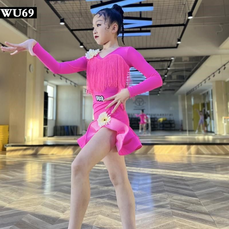 拉丁舞练功服女高级儿童演出表演服舞蹈服套装少儿拉丁舞服女,童装/婴儿装/亲子装,儿童演出服,淘宝优惠券,粉丝福利购,淘宝优惠卷