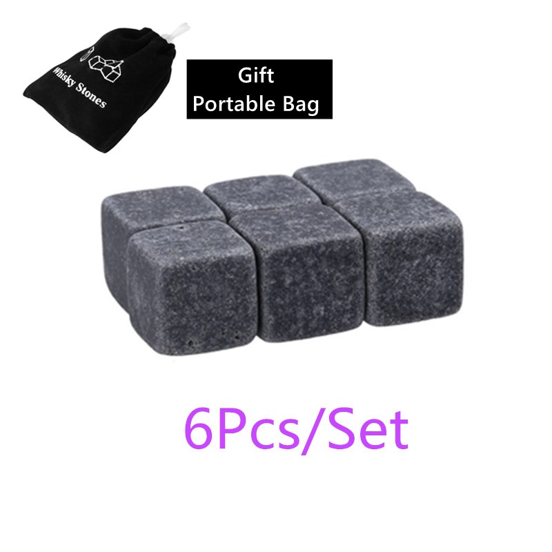 Reusable Ice-Cube Whiskey Champagne Chill Ice Stones Portabl