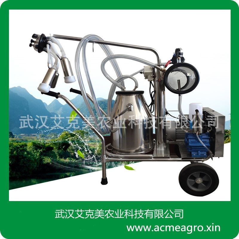 手推式牛羊挤奶机奶牛吸u奶器牛用羊用吸奶机推车式牛羊挤奶机